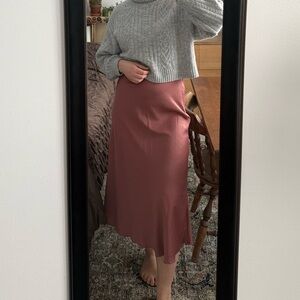 SHEIN Dusty Rose Midi Skirt